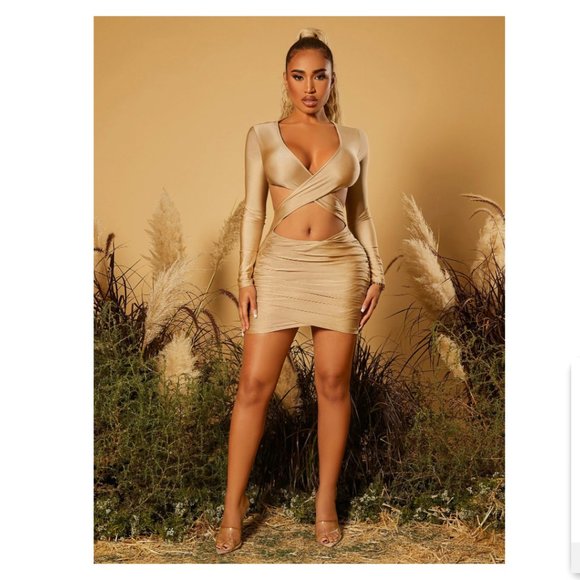 CHAMPAGNE PARTY DRESS BACK IN STOCK - Picture 2 of 10